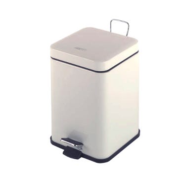 Mediclinics PP1206 cubo sanitario cuadrado epoxi blanco 6 L