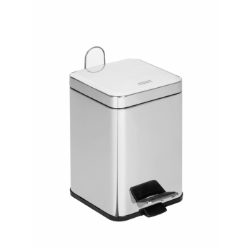 Mediclinics PP1206C cubo sanitario cuadrado acero brillante 6 L