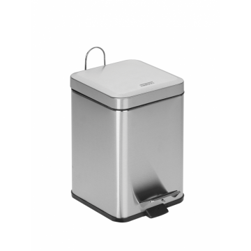 Mediclinics PP1206CS cubo sanitario cuadrado acero satinado 6 L