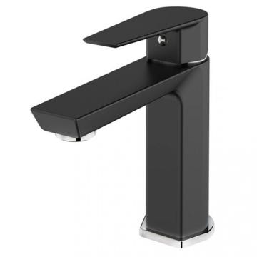 Grifo de lavabo aroha negro sin desagüe semiautomático Galindo