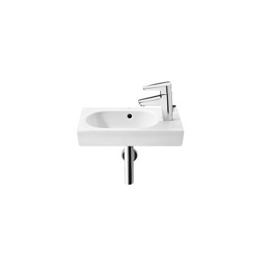 Lavabo mural compacto de porcelana derecho blanco 45x25cm Meridian Roca