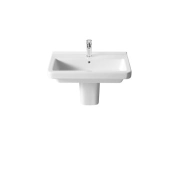 Lavabo mural de porcelana blanco 60x46cm Dama Roca