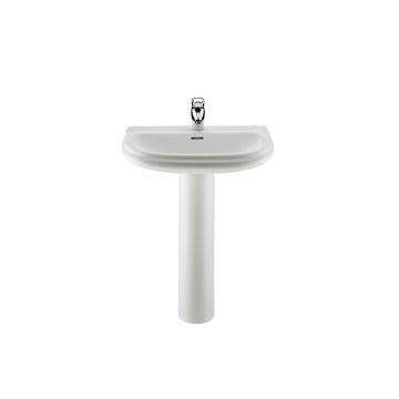 Lavabo de porcelana para pedestal 63x50cm Blanco Dama Retro Roca