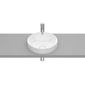 Lavabo fineceramic de encimera Round redondo 370x370 Inspira roca