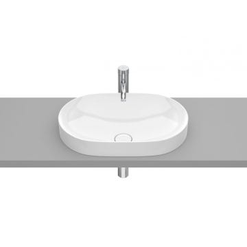 Lavabo fineceramic de encimera Round redondo 550x370 Inspira Roca