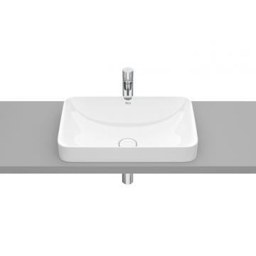 Lavabo fineceramic de encimera Square cuadrado 550x370 Inspira Roca