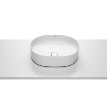 Lavabo fineceramic de sobre encimera Round redondo 500x370 Inspira Roca