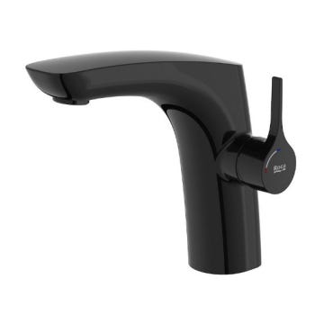 Mezclador lavabo cuerpo liso Roca Insignia negro titanio