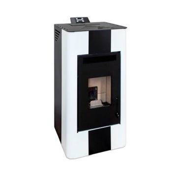 Estufa de pellets Eider Energy Fire 15 Kw Canalizable blanca